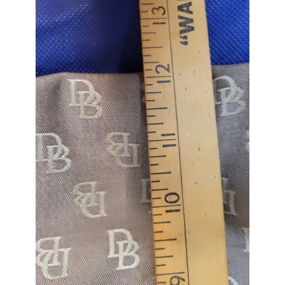 Authentic Dooney & Bourke Brown Canvas Leather Handbag with Dust Bag - Picture 8 of 10